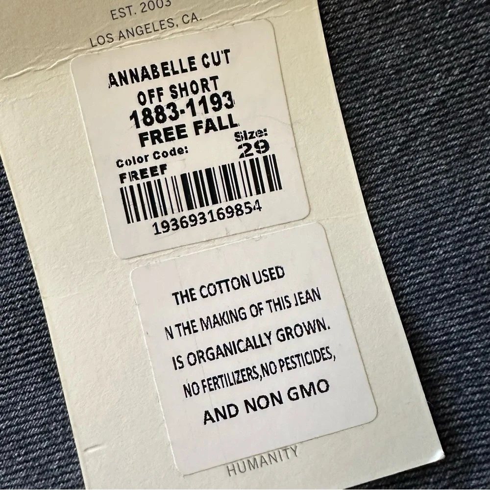 Citizens of Humanity Annabelle Gray black‎ wash Cut Off Denim Shorts size 29 NWT